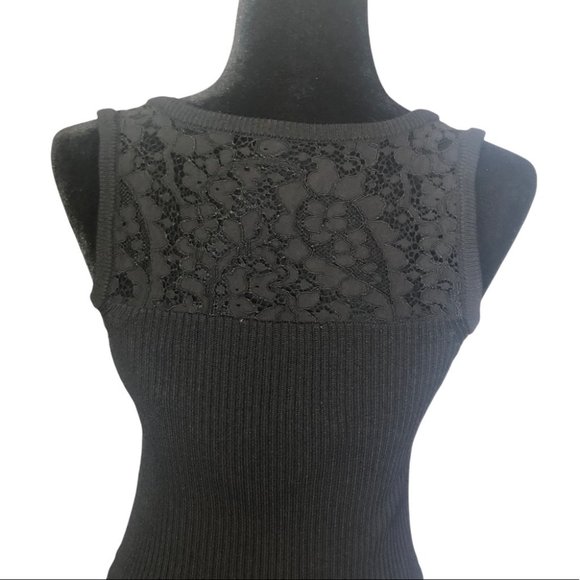 Michael Michael Kors Stretch Bodycon Lace Trim Dress - Picture 6 of 10